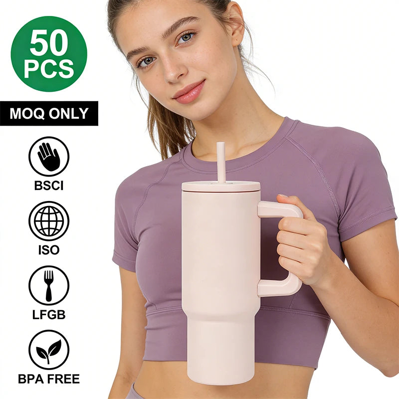 Gobelet Isotherme de Sport en Acier Inoxydable avec Poignée allyeah-Kathy-063-BDA
