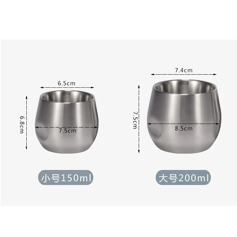 Tasse à Café Espresso en Acier Inoxydable à Double Paroi GY-CC006S