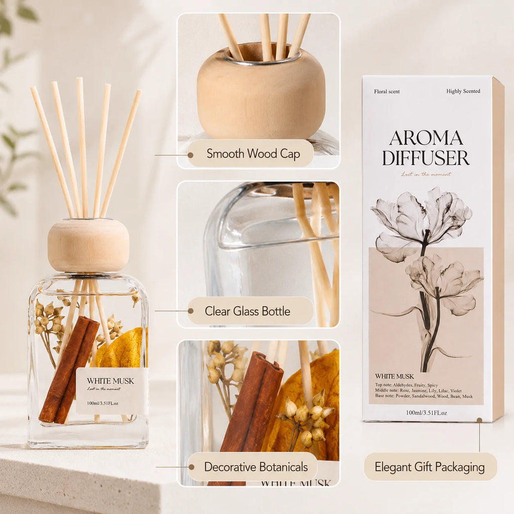 Diffuseur de Parfum à Tiges en Verre 100ml