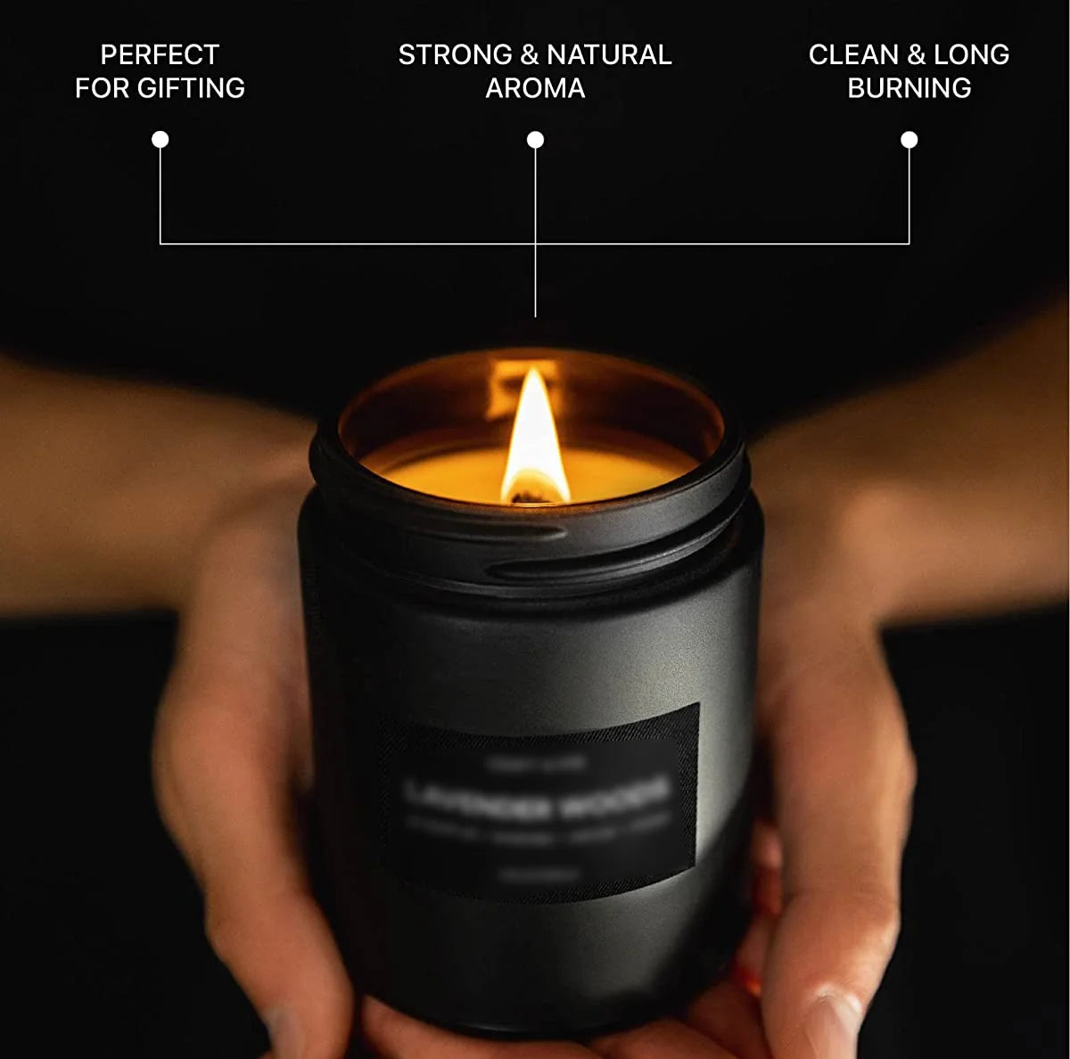 Bougie Parfumée d'Aromathérapie en Verre