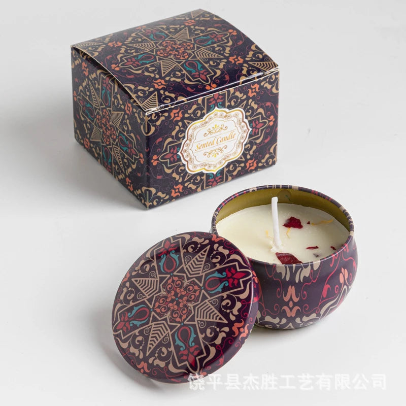 Bougie Parfumée en Cire de Soja Pot en Métal