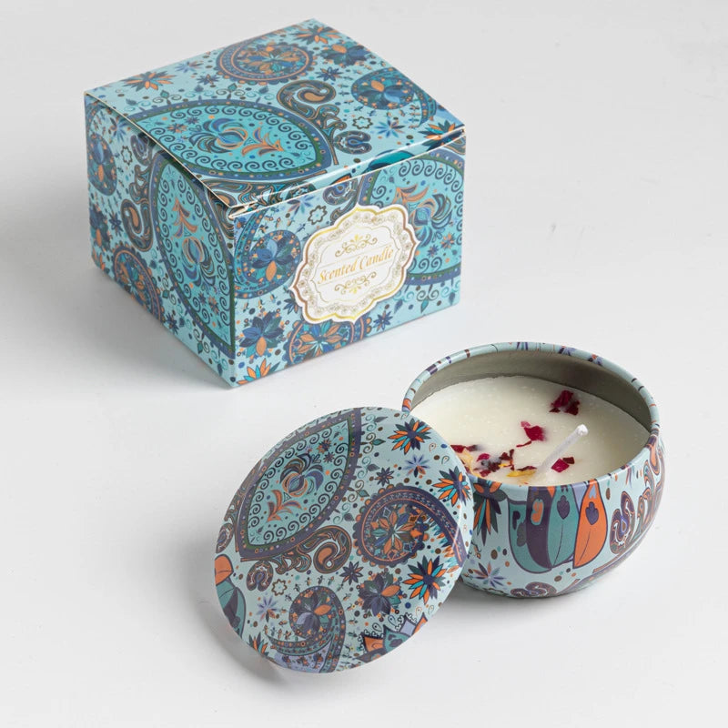 Bougie Parfumée en Cire de Soja Pot en Métal