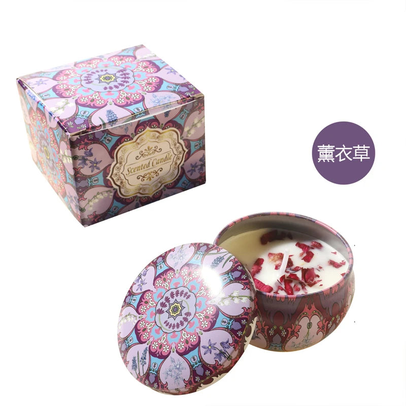Bougie Parfumée en Cire de Soja Pot en Métal