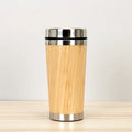 Bouteille Isotherme en Acier Inoxydable et Bambou