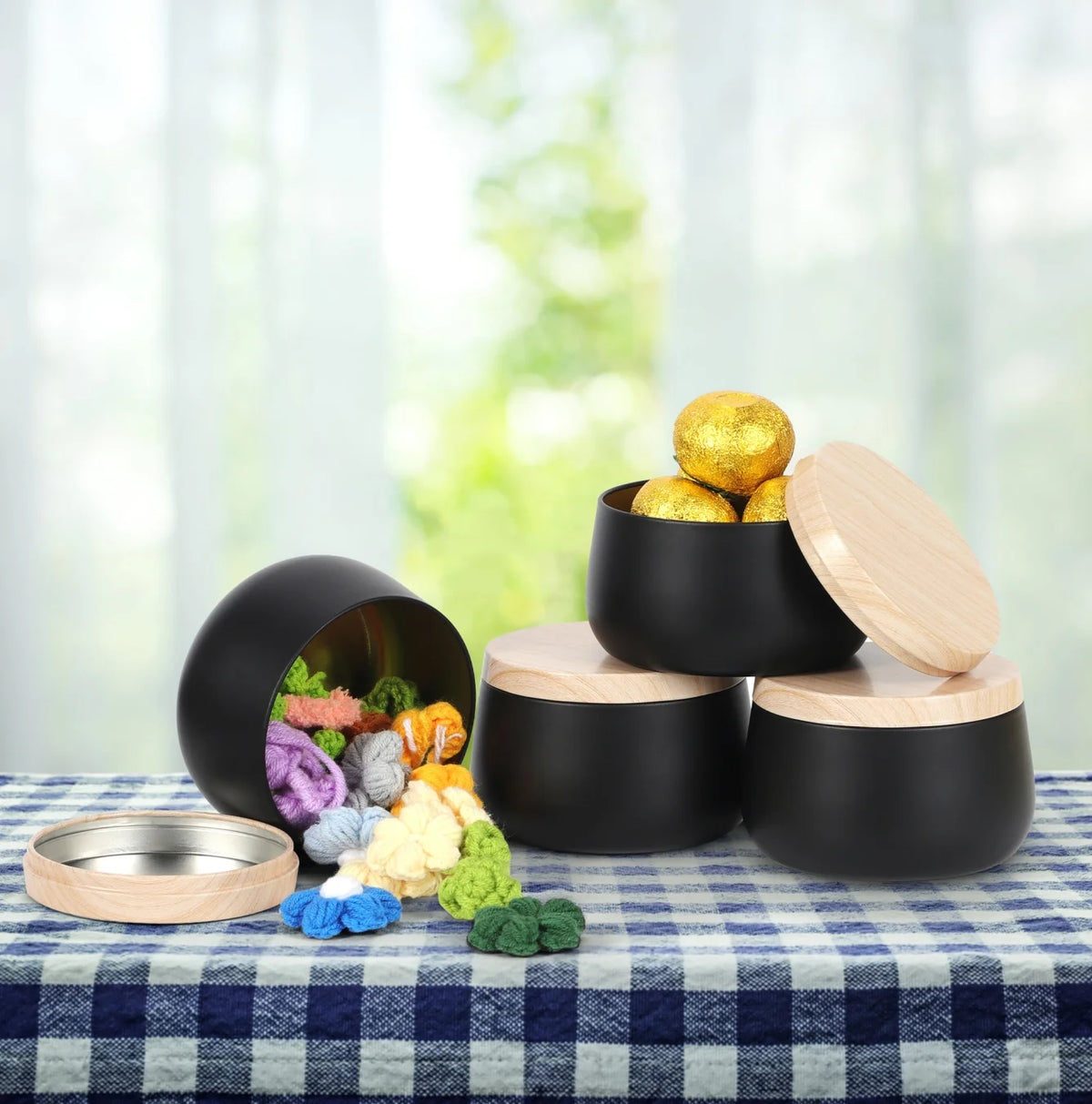 Pot à Bougie en Métal Rond XW008/XW027
