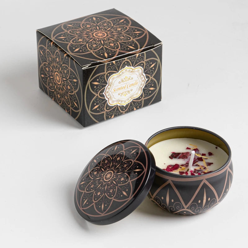 Bougie Parfumée en Cire de Soja Pot en Métal