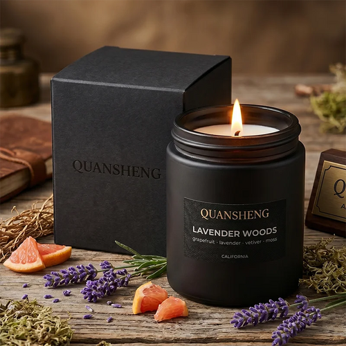 Bougie Parfumée d'Aromathérapie en Verre