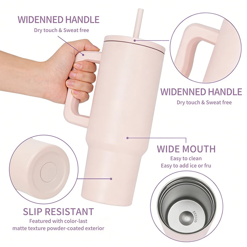 Gobelet Isotherme de Sport en Acier Inoxydable avec Poignée allyeah-Kathy-063-BDA