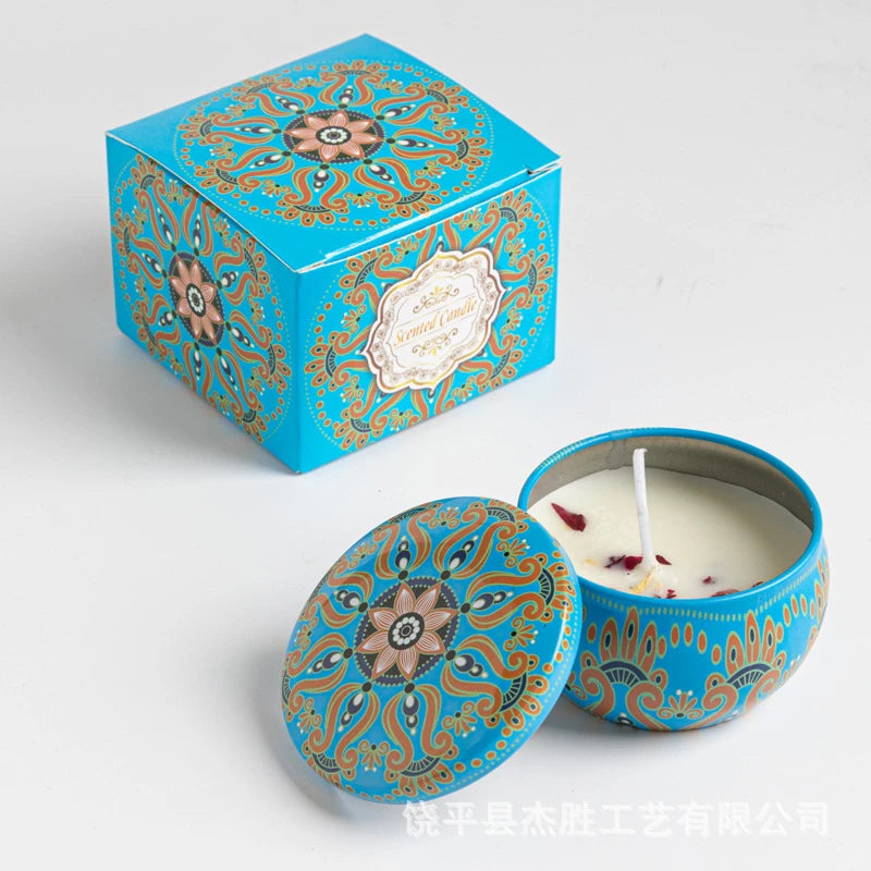 Bougie Parfumée en Cire de Soja Pot en Métal