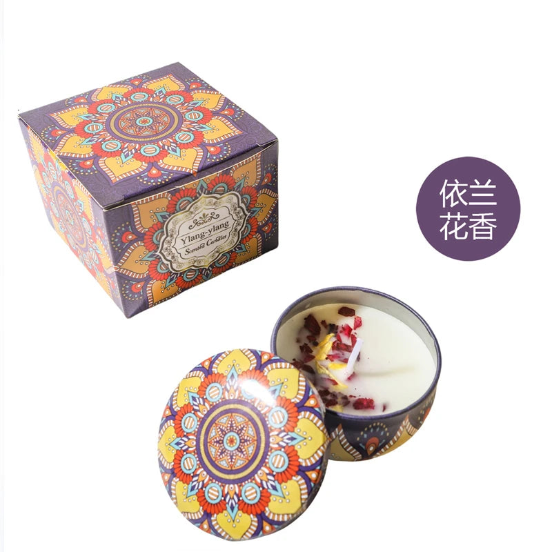 Bougie Parfumée en Cire de Soja Pot en Métal