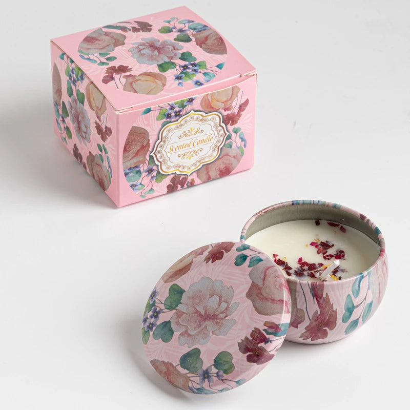 Bougie Parfumée en Cire de Soja Pot en Métal
