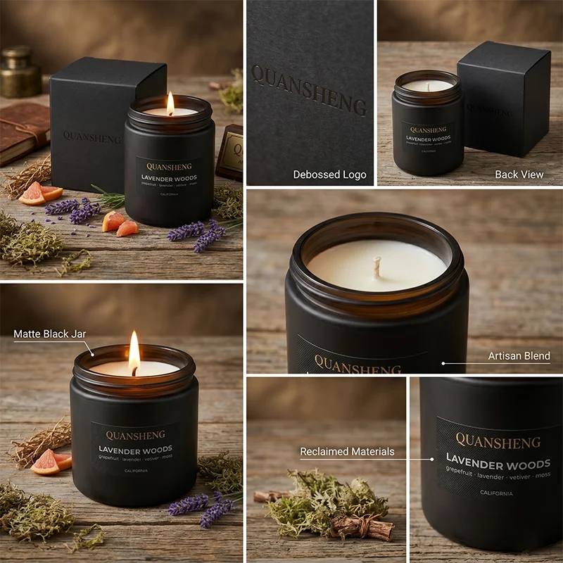 Bougie Parfumée d'Aromathérapie en Verre