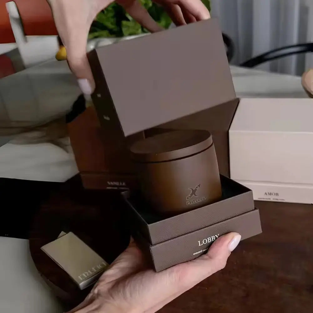 Bougie Parfumée en Cire de Soja Pot en Céramique