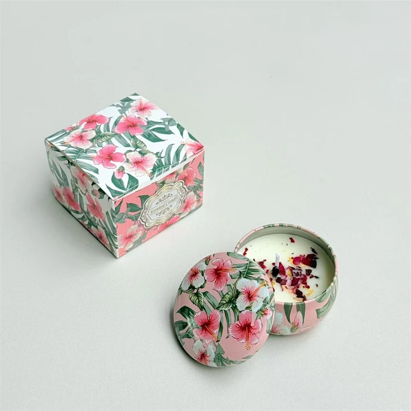 Bougie Parfumée en Cire de Soja Pot en Métal