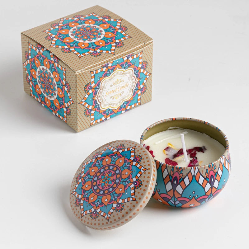 Bougie Parfumée en Cire de Soja Pot en Métal