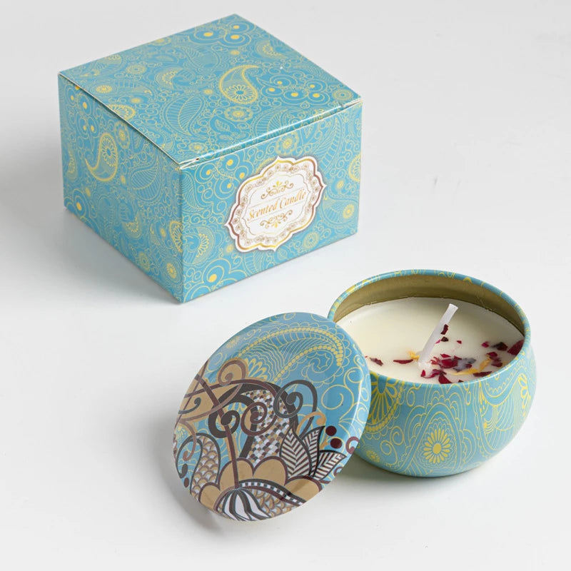 Bougie Parfumée en Cire de Soja Pot en Métal