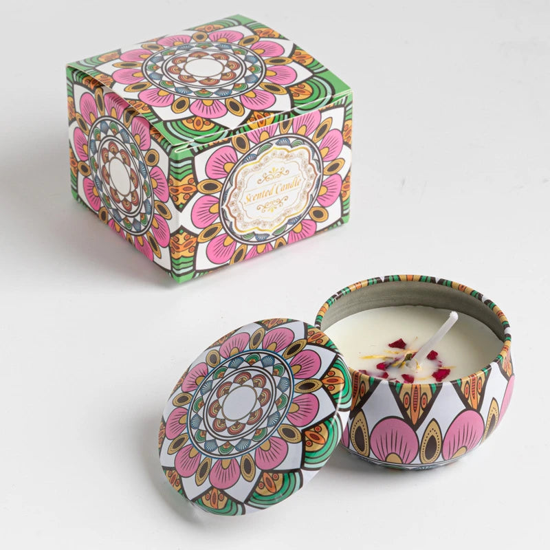 Bougie Parfumée en Cire de Soja Pot en Métal