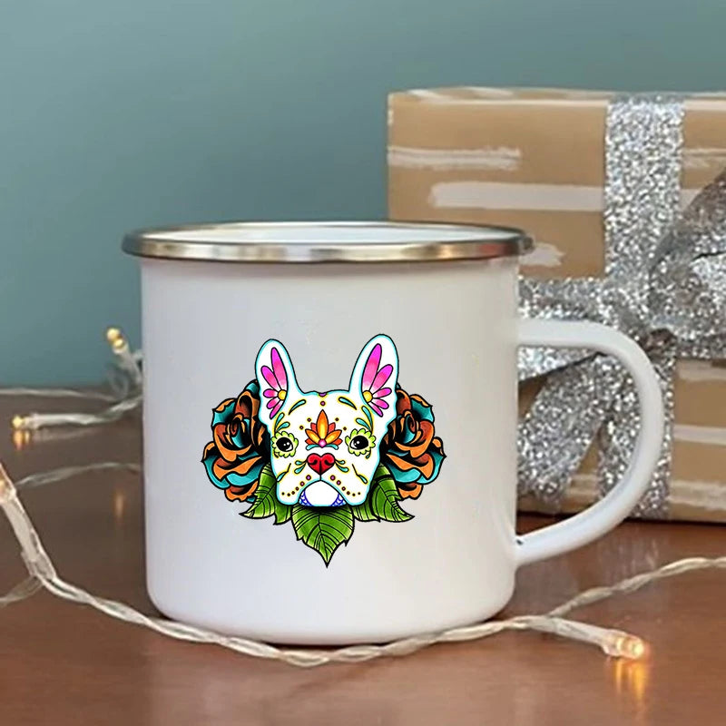 Mug à Café Imprimé Bouledogue Français en Céramique 360ml
