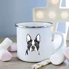 Mug à Café Imprimé Bouledogue Français en Céramique 360ml