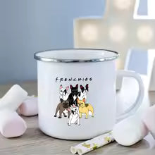 Mug à Café Imprimé Bouledogue Français en Céramique 360ml