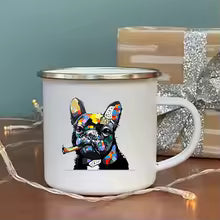 Mug à Café Imprimé Bouledogue Français en Céramique 360ml
