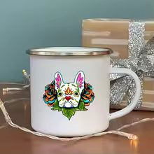Mug à Café Imprimé Bouledogue Français en Céramique 360ml