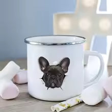 Mug à Café Imprimé Bouledogue Français en Céramique 360ml