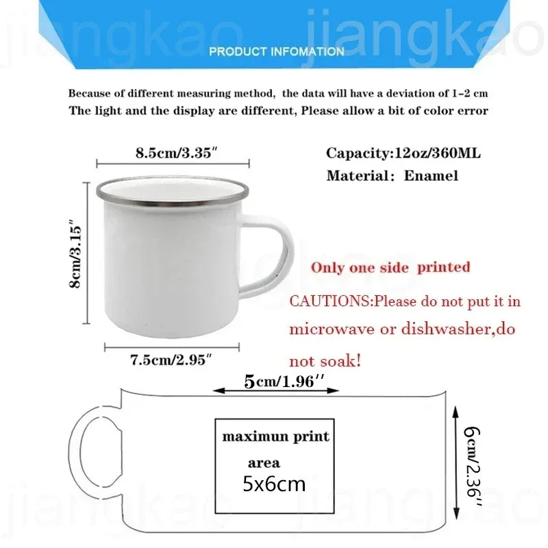 Mug à Café en Émail Meilleur Papa 360ml avec Poignée