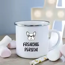 Mug à Café Imprimé Bouledogue Français en Céramique 360ml