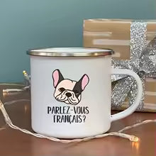Mug à Café Imprimé Bouledogue Français en Céramique 360ml