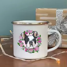 Mug à Café Imprimé Bouledogue Français en Céramique 360ml