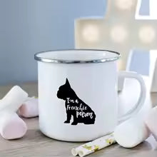 Mug à Café Imprimé Bouledogue Français en Céramique 360ml