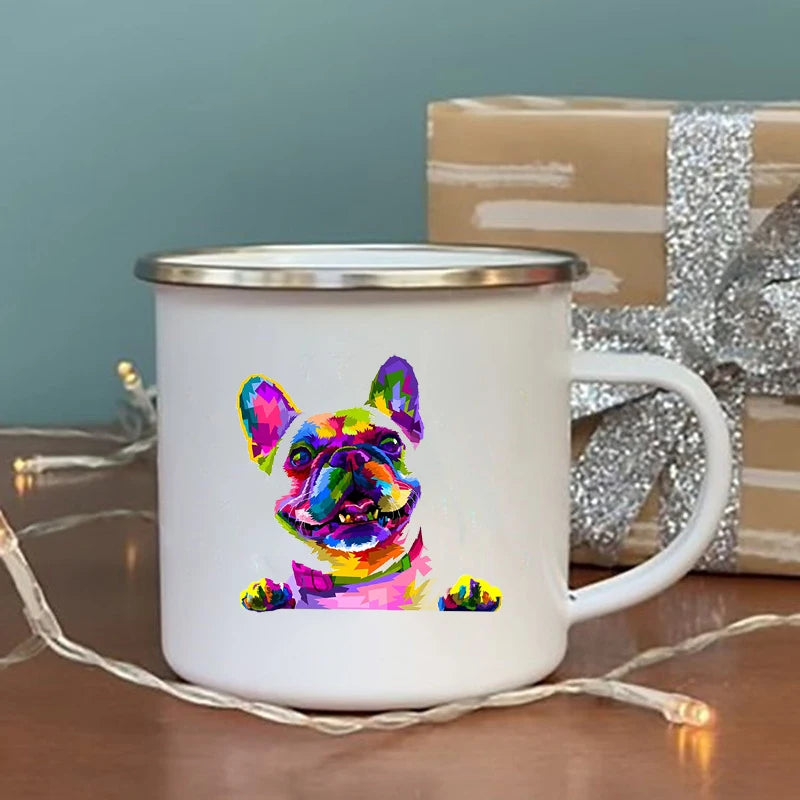 Mug à Café Imprimé Bouledogue Français en Céramique 360ml