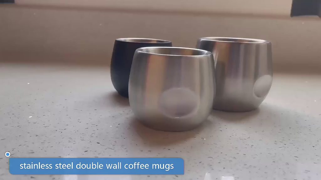 Tasse à Café Espresso en Acier Inoxydable à Double Paroi GY-CC006S